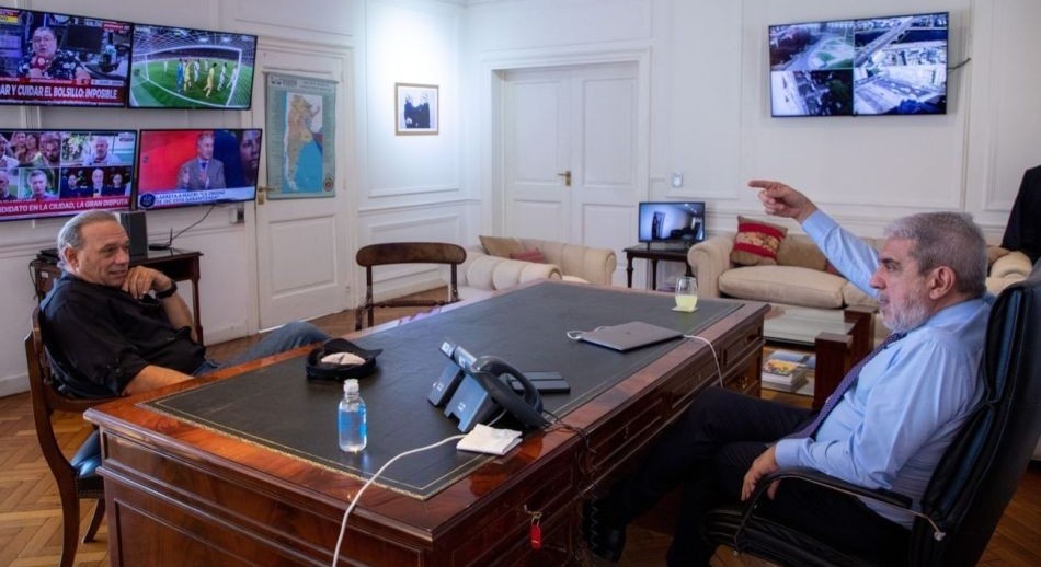 Berni se reunió con Aníbal Fernández tras la crisis con los colectiveros