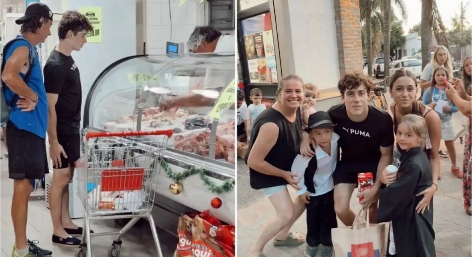 Colapinto visitó un pueblo bonaerense con su familia en sus vacaciones